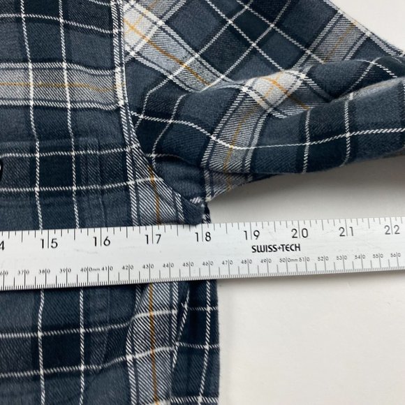 Bonobos Slim Fit Flannel Shirt Men's Small Stretch Gray Black Plaid Check - Picture 7 of 8